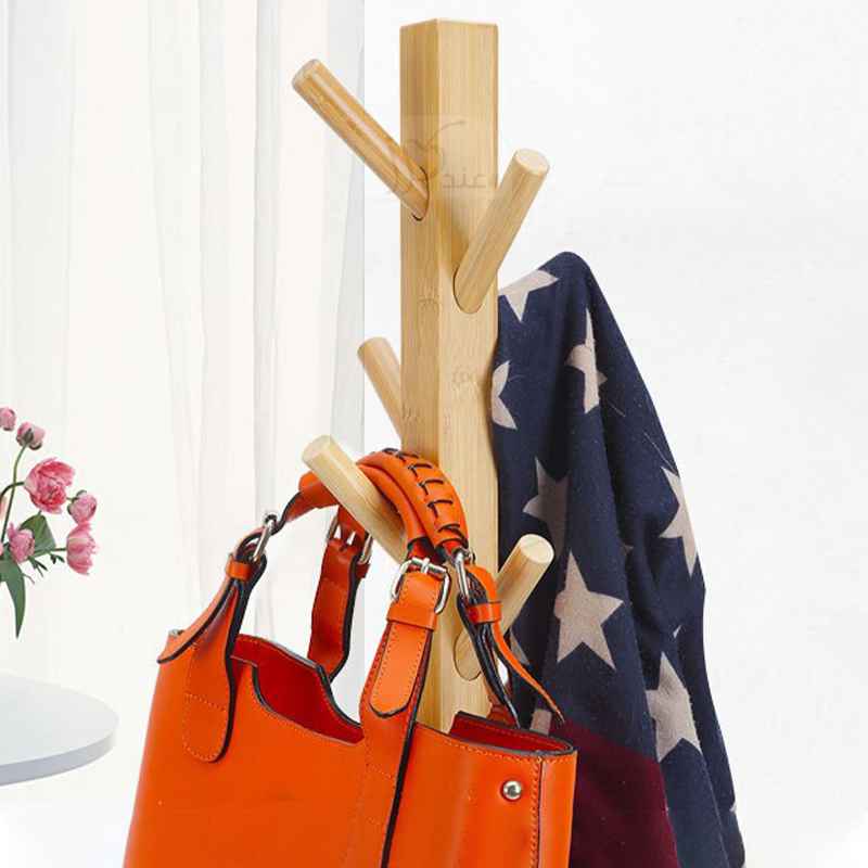 Coat Racks Minimalist Multifunctional Bedside Cabinet Hanger Solid Wooden Leg