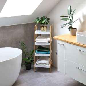 Bamboo Shelving Unit (4 Tiers)