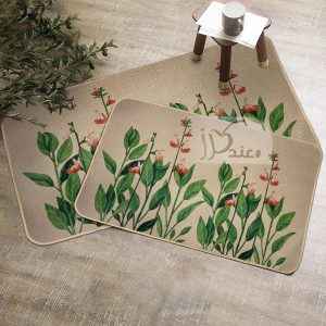 طقم دعاسات مطبخ قطعتين بأرضية مطاط ضد الإنزلاق