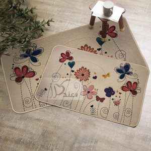 طقم دعاسات مطبخ قطعتين بأرضية مطاط ضد الإنزلاق