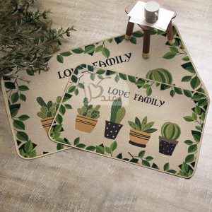 طقم دعاسات مطبخ قطعتين بأرضية مطاط ضد الإنزلاق