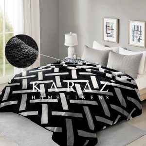 Feather®Cascade Plush Blanket 160x220 cm Black