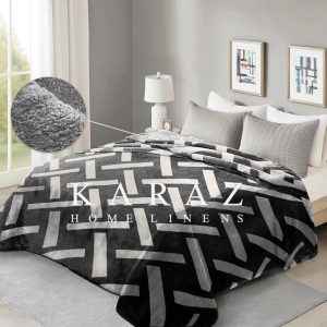 Feather®Cascade Plush Blanket 160x220 cm, Dark Gray