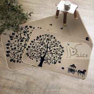 طقم دعاسات مطبخ قطعتين بأرضية مطاط ضد الإنزلاق