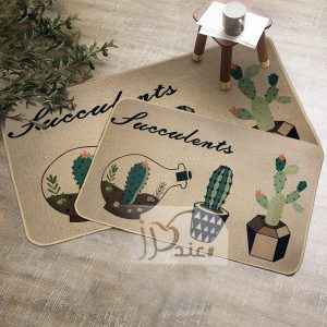 طقم دعاسات مطبخ قطعتين بأرضية مطاط ضد الإنزلاق