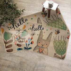 طقم دعاسات مطبخ قطعتين بأرضية مطاط ضد الإنزلاق