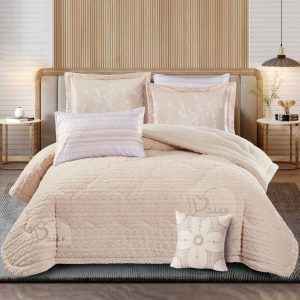 طقم لحاف شتوي فرو مجوز 7 قطع