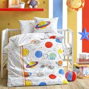 طقم لحاف بيبي تركي قطن %100 5 قطع