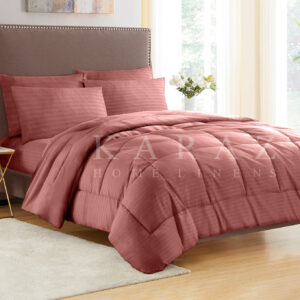 طقم لحاف فندقي مقلم، مجوز 4قطع