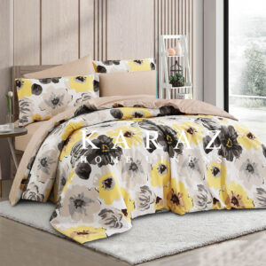 طقم لحاف مورد مفرد ونص ، 5 قطع