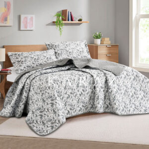 طقم مفرش سرير صيفي مضغوط مجوز 3 قطع