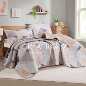 طقم مفرش سرير صيفي مضغوط مجوز 3 قطع