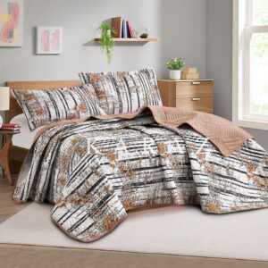 طقم مفرش سرير صيفي مضغوط مجوز 3 قطع