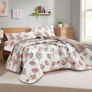 طقم مفرش سرير صيفي مضغوط مجوز 3 قطع