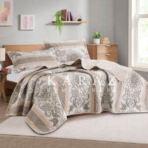 طقم مفرش سرير صيفي مضغوط مجوز 3 قطع