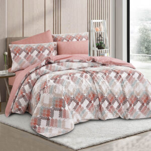 طقم لحاف مورد مفرد ونص ، 5 قطع