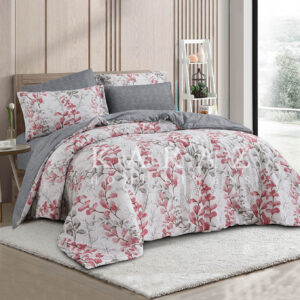 طقم لحاف مورد مفرد ونص ، 5 قطع