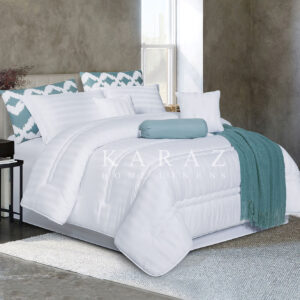 Striped Comforter King Size 9 Pcs Set