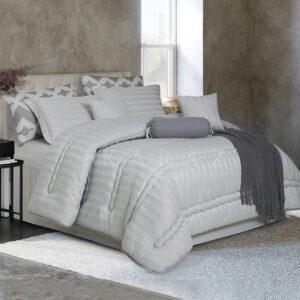 طقم لحاف مخطط مجوز كينج 9 قطع