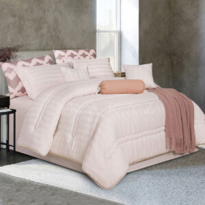 طقم لحاف مخطط مجوز كينج 9 قطع