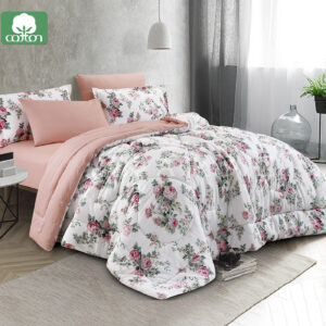 طقم لحاف قطن مفرد/ مفرد ونص 4 قطع