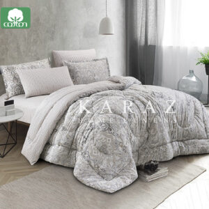 طقم لحاف قطن مفرد/ مفرد ونص 4 قطع