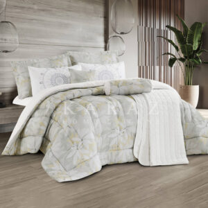 Printed Comforter King Size Set 9 Pcs