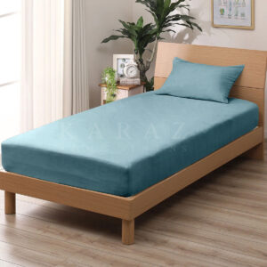 طقم شرشف سرير مطاط مفرد ونص قطعتين ، 200x120سم