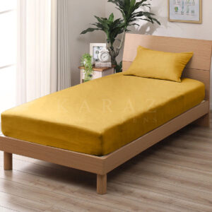 طقم شرشف سرير مطاط مفرد ونص قطعتين ، 200x120سم