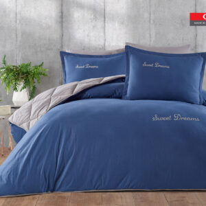 Reversible 100% Cotton Turkish Comforter Twin Size 4 PCS Set