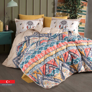 طقم لحاف صيفي بوهو ستايل قطن تُركي مجوز 6 قطع