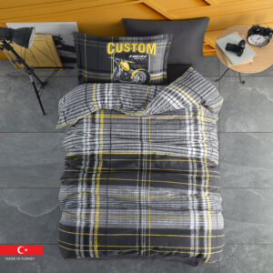 طقم لحاف قطن %100 كوين، 5 قطع