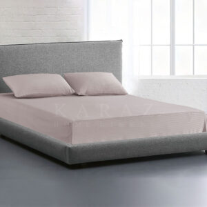 King Fitted Sheet Set Striped - Dirty Pink