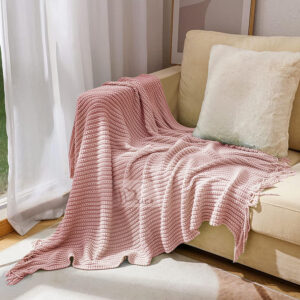 Tassels Knit Throw Blanket