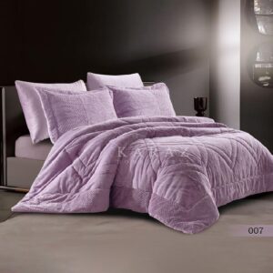 Fur Winter Comforter King Size 6 PCS Lavender