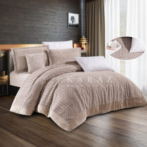 Fur Winter Comforter King Size 7 PCS,Beige
