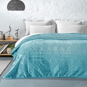 Morano® Engraved Blanket ply Size 160x220 cm Baby Blue