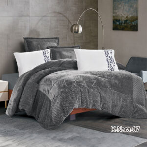 طقم لحاف شتوي فرو محفر مفرد ونص 4 قطع