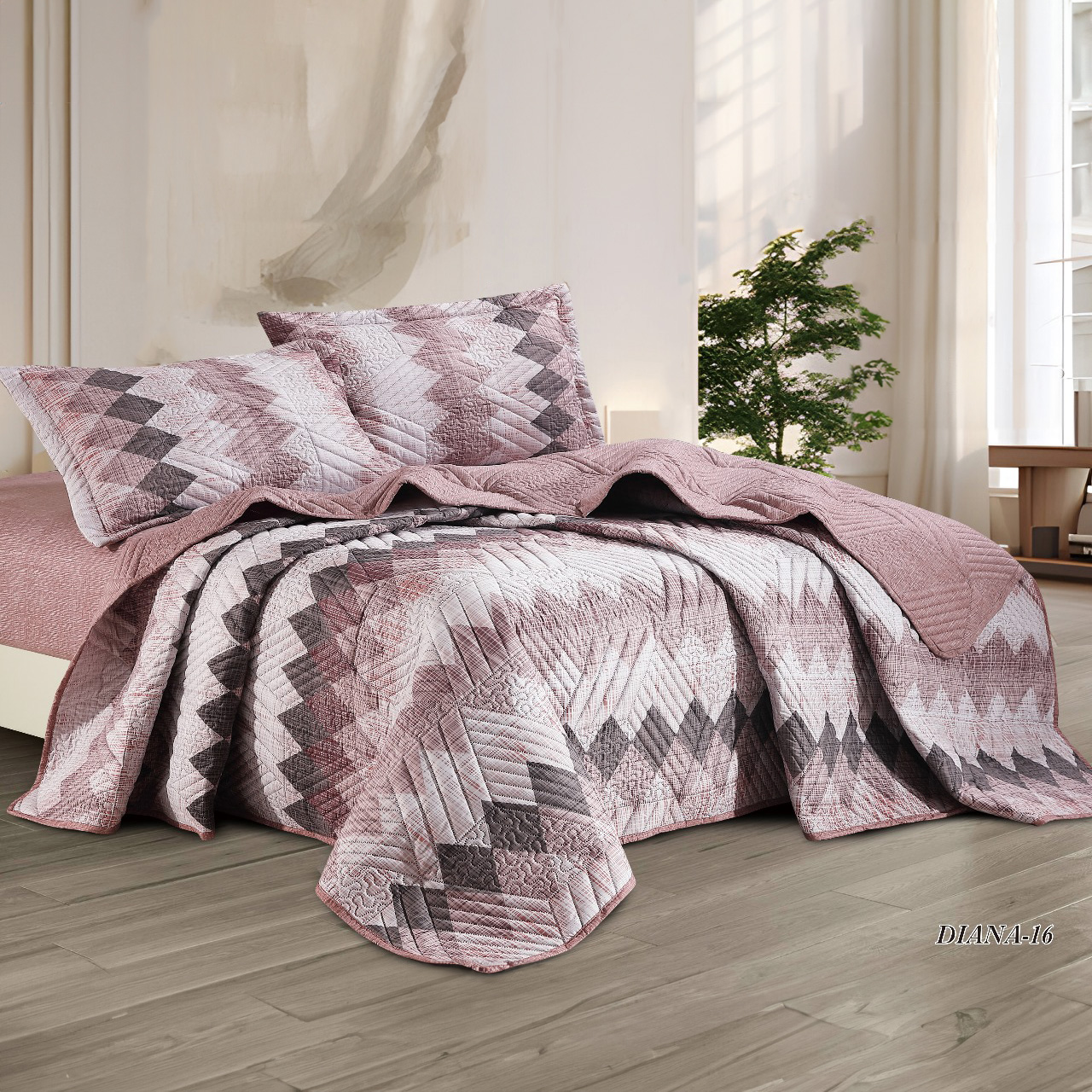 طقم مفرش سرير صيفي مضغوط مجوز 3 قطع