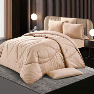 CADY Striped Comforter Twin Size 4 Pcs Set