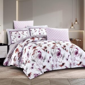 HALA Printed King Size Comforter Set, 6 PCS هلا طقم لحاف مشجر مجوز،6 قطع