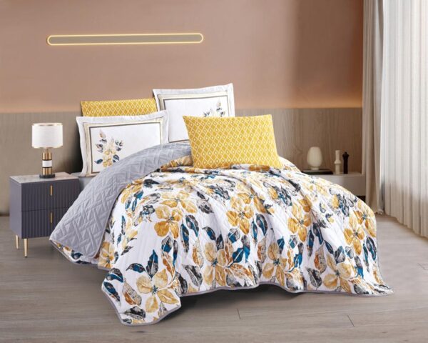 Printed Coverlet Bedspread Twin Size 4-PCS