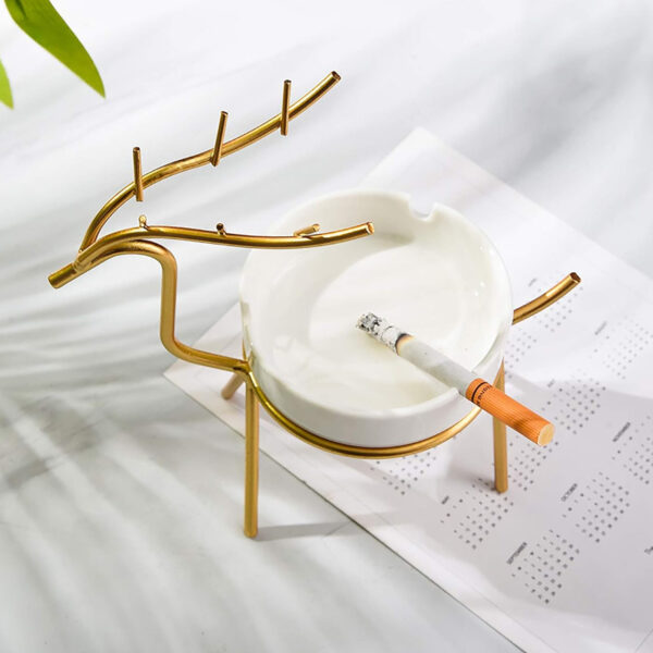 Ashtray with metal stand