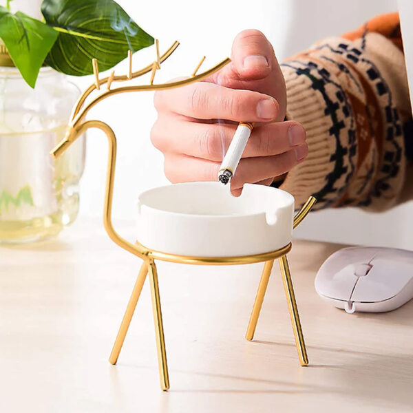Ashtray with metal stand