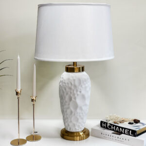 Ceramic Table Lamp Vintage luxury lighting bedside accent Black and Gold