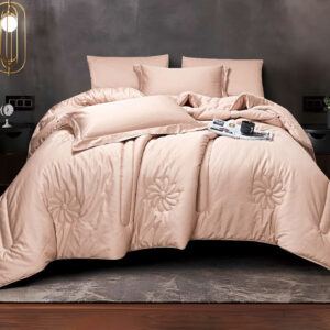 BISSAN Cotton 100% Comforter King Size 6 Pcs Set, Mint