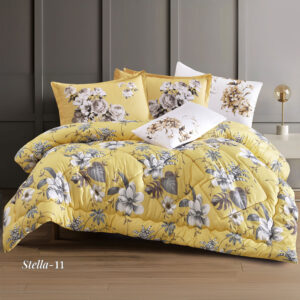 STELLA Patterned King Comforter Set, 6 PCS ستيلا طقم لحاف مجوز صيفي 6 قطع