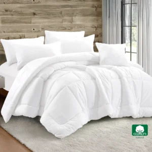 white 100% cotton comforter set king size 7 pieces