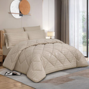 dusty beige comforter set king size 6 pieces
