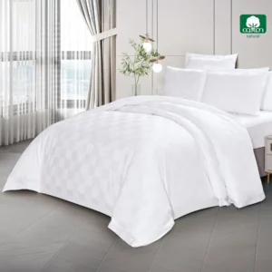 Jacob white 100% cotton comforter set king size 7 pieces